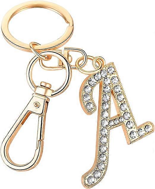 Porte-clés pour femmes breloques de sac à main pour sacs à main cristal alphabet lettre initiale pendentif avec porte-clés