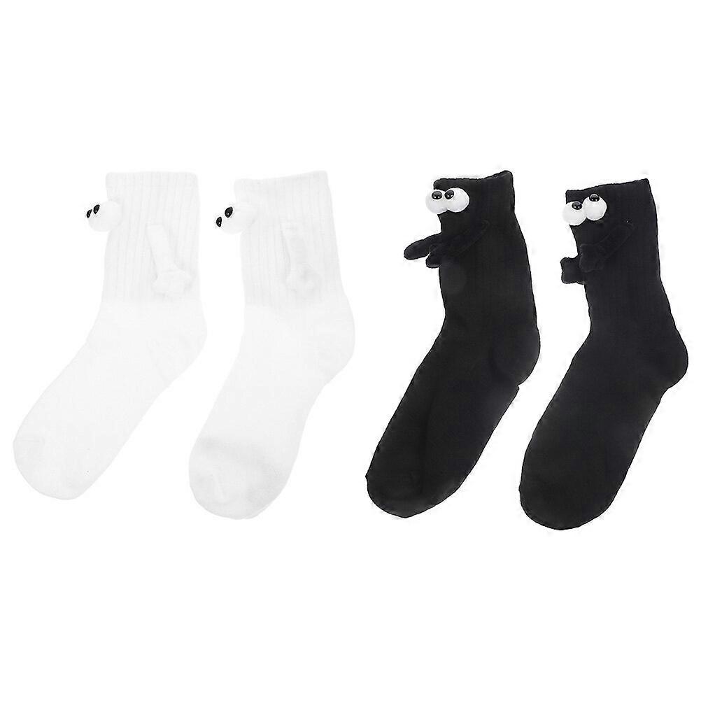 2 pares de calcetines unisex calcetines de algodón calcetines deportivos calcetines tomados de la mano calcetines medias pantorrilla