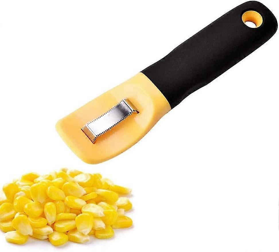 Excellent Grips Hand-held Corn Peeler - 1pack, Threshing Blade Cob Stripper With Serrated Vertical Blade, Kitchen Corncob Removal Tool