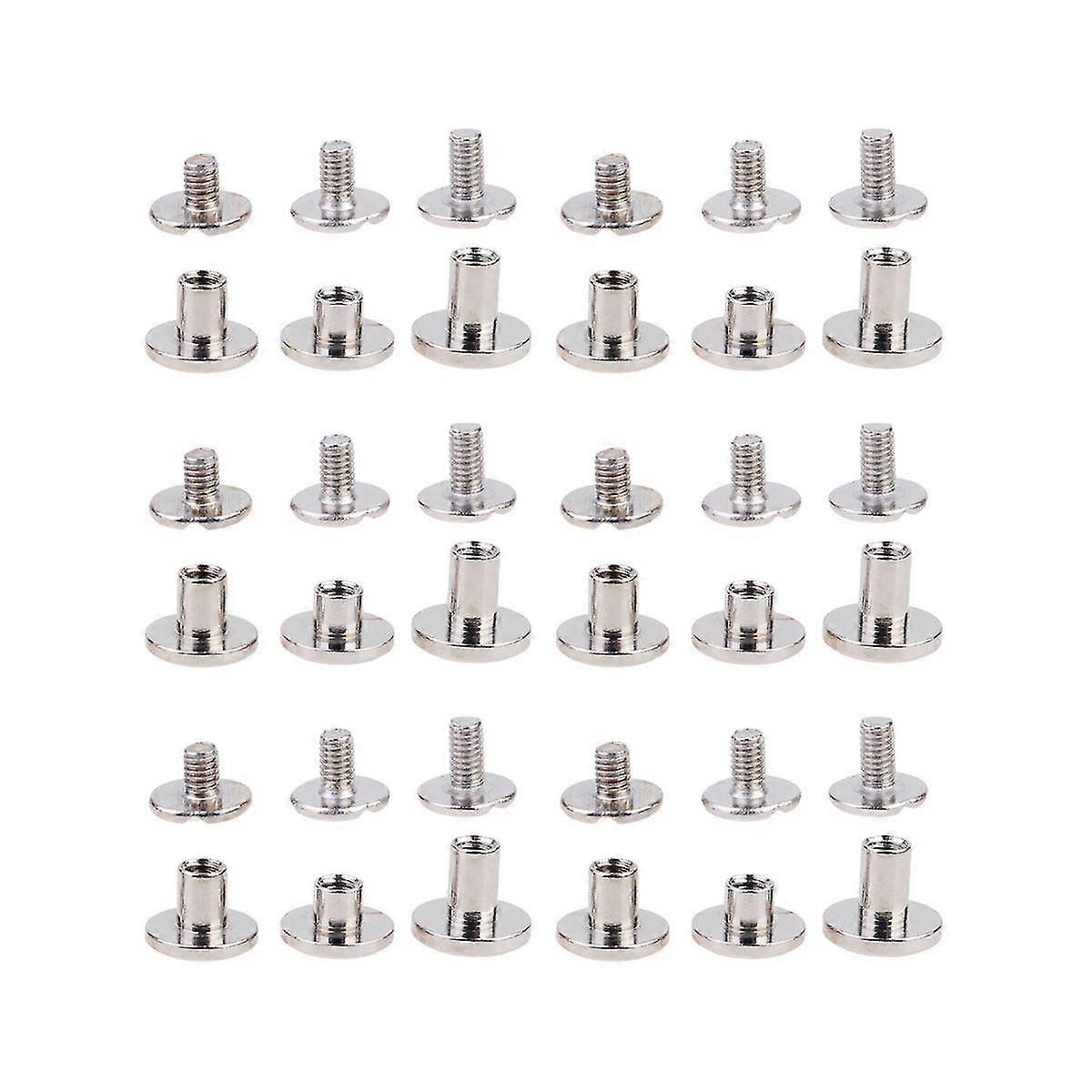 30 Pcs Rivets Metal Brass Chicago Screws Book Binding Screws Stud Screw Posts Copper Rivet Fastener