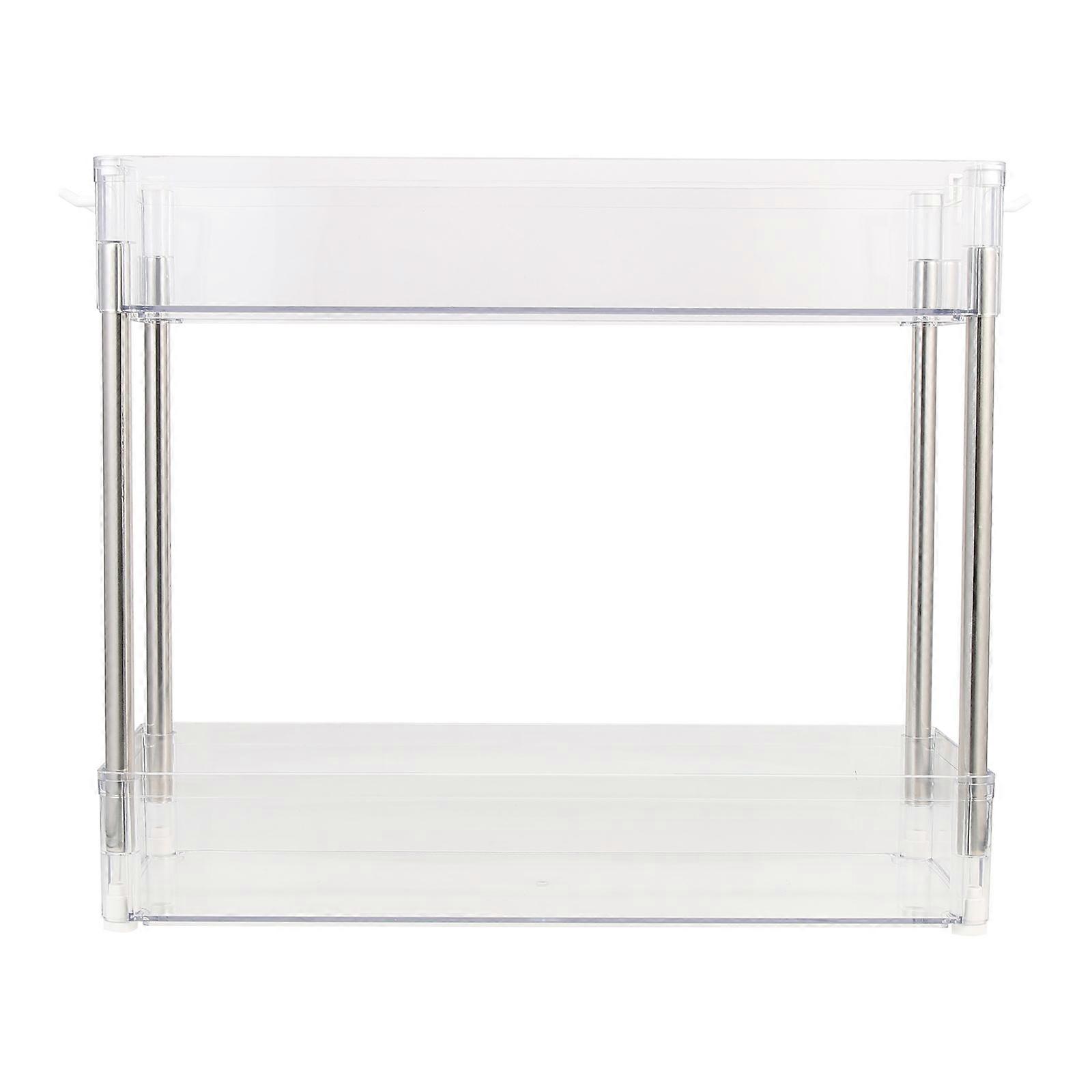 Durable Double Layer Storage Rack Desktop Bathroom Storage Stand Home Supply