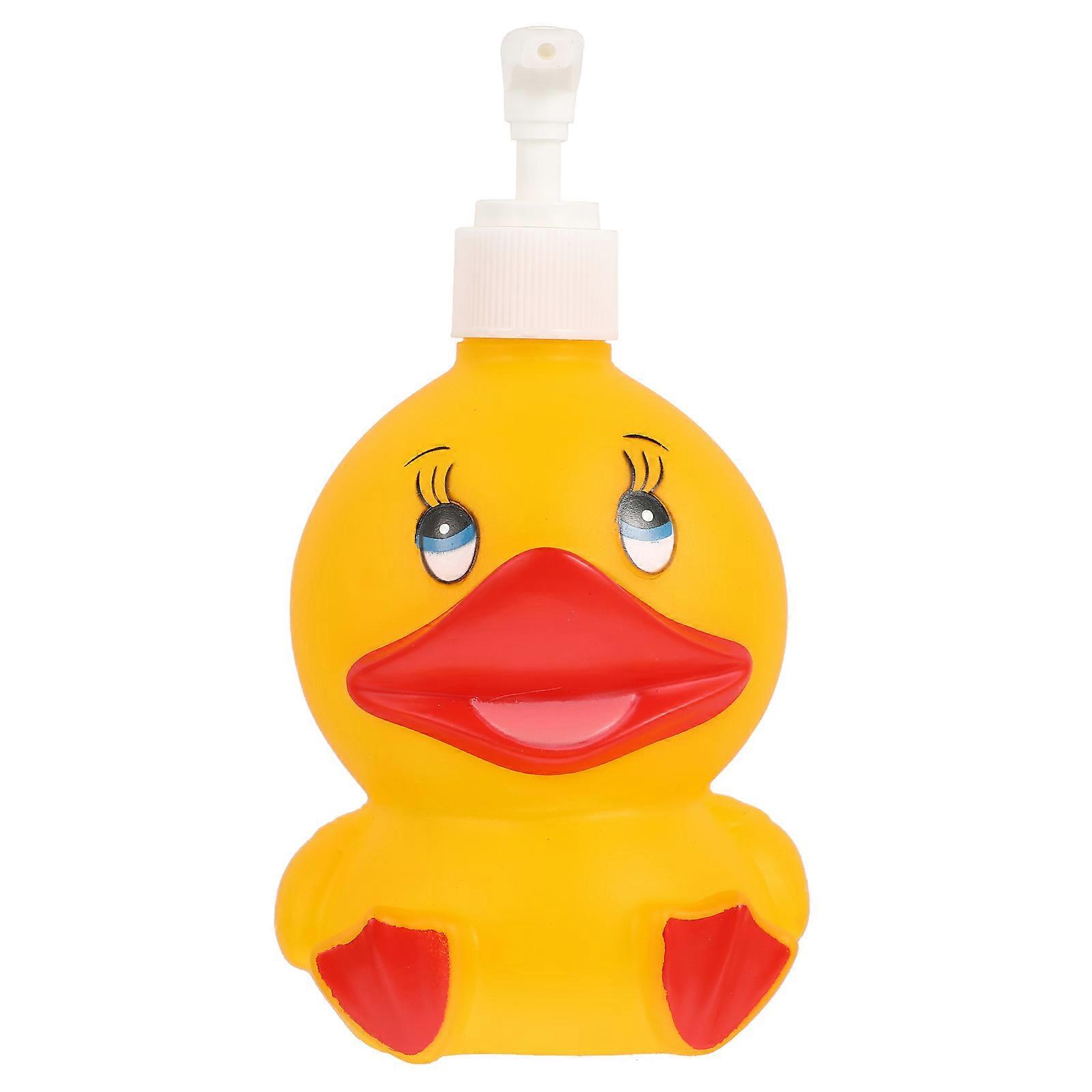 1 Pc Cartoon Duck Travel Bottle Pump Empty Hand Sanitizer Bottle (Yellow)