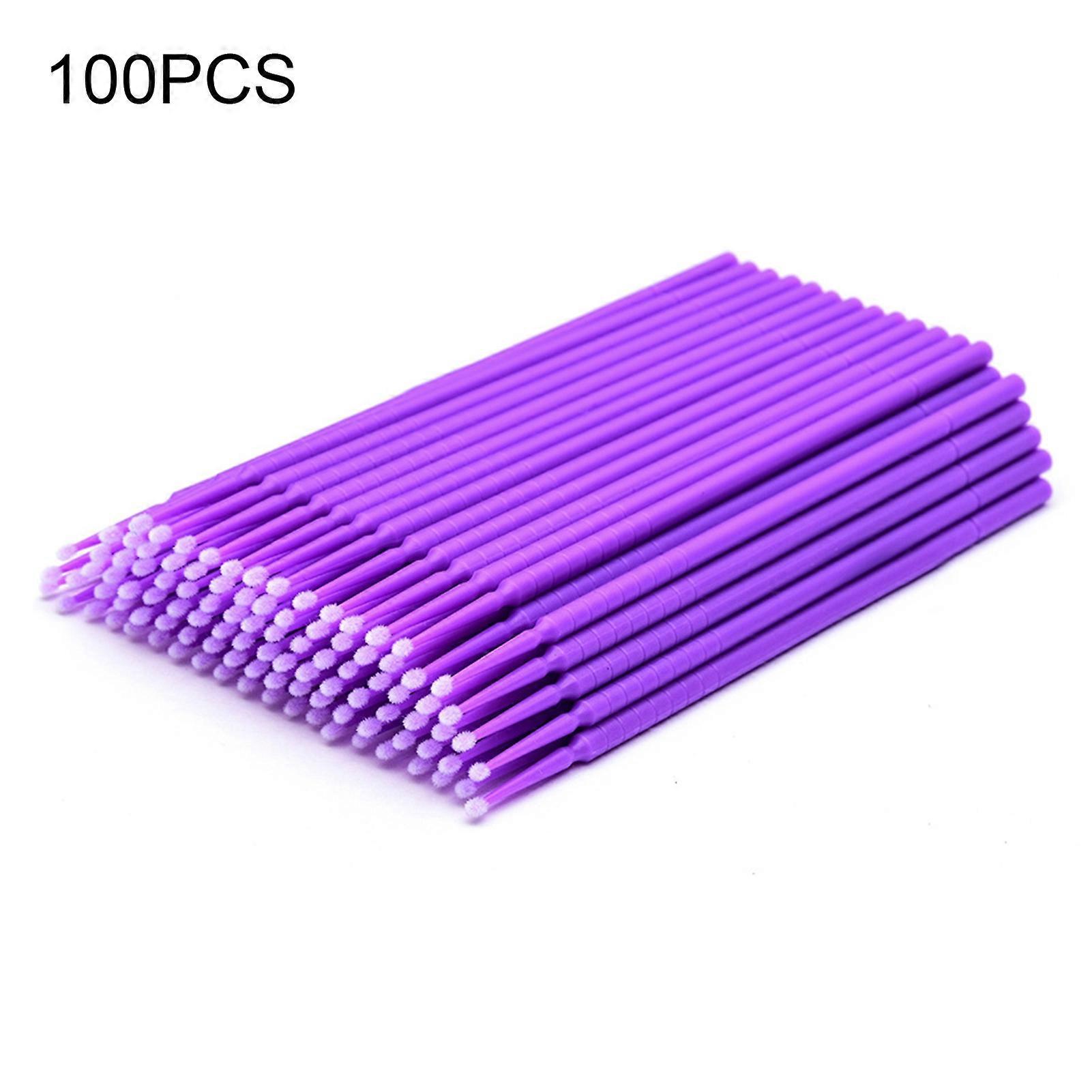 100Pcs Disposable Micro Eyelash Extension Applicator Mascara Brush Stick Swabs QinHai