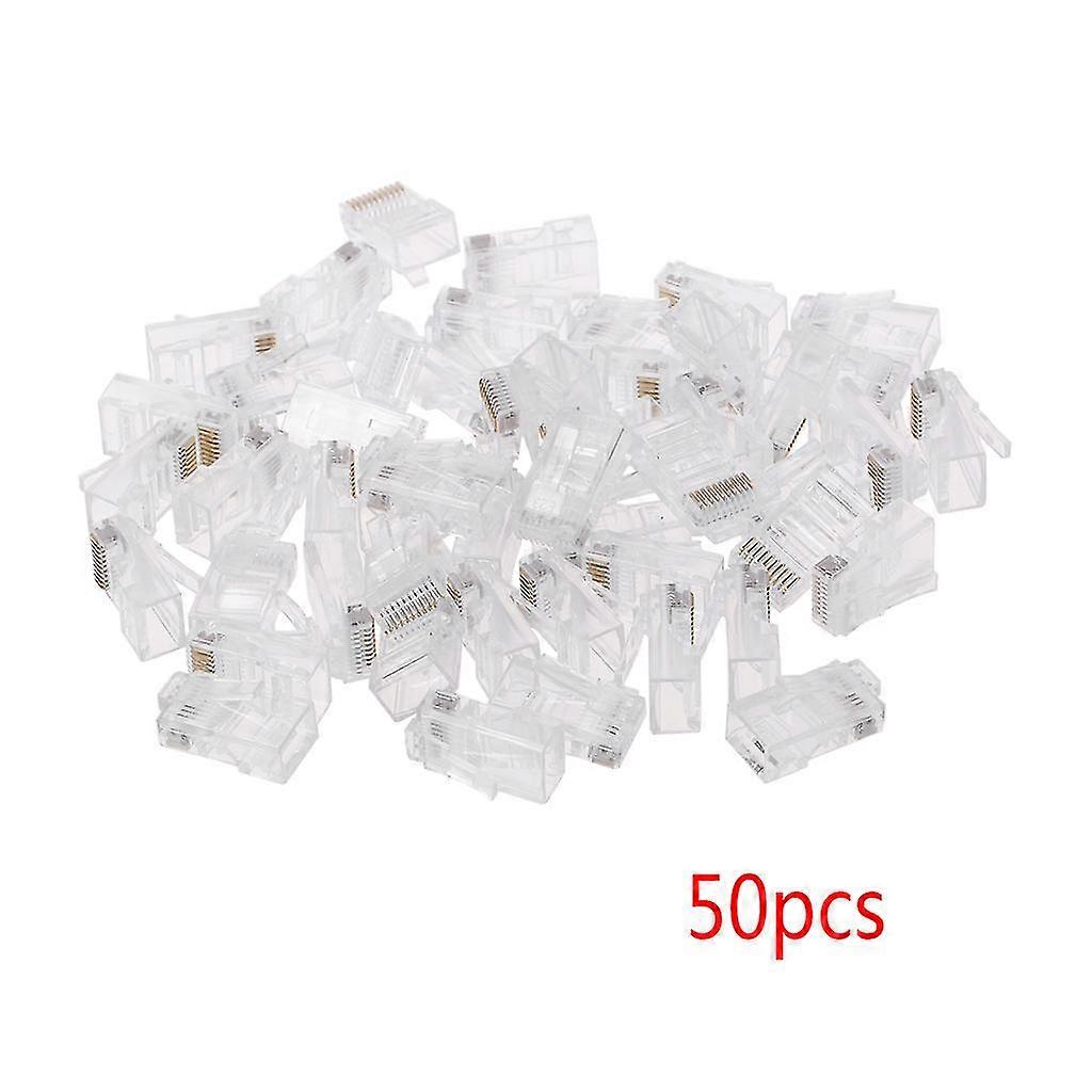 50 Pcs/pack Stranded 10p10c Network Cable Connector Rj48 Crystal Plug Modular