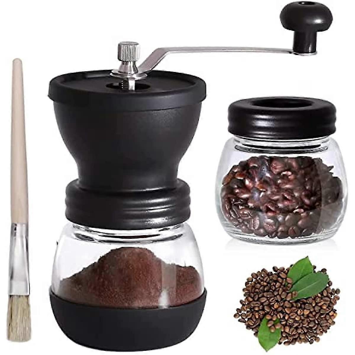 Manual Coffee Bean Grinder - Handheld Adjustable Coarseness Ceramic Mill Grinder