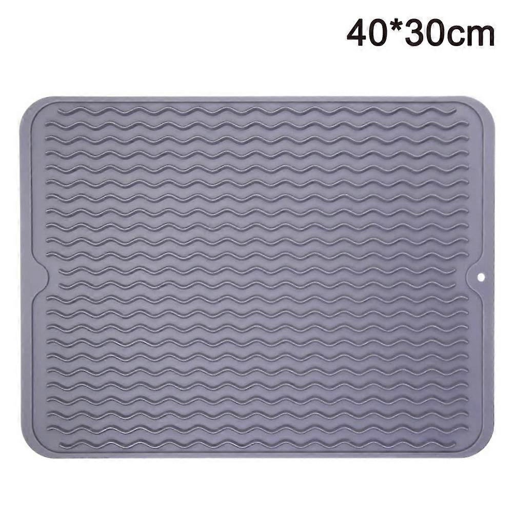 Silicone Drying Mat for Kitchen Counter   Dishwasher-Safe Silicone Dish