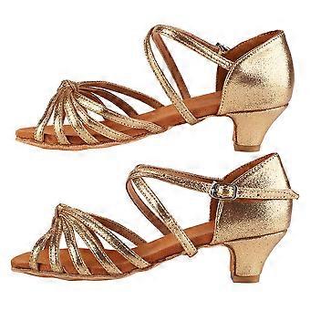 Weiche bequeme Latein-Schuhe Mode Tanzschuh für Kinder Mädchen Goldfarbe 29