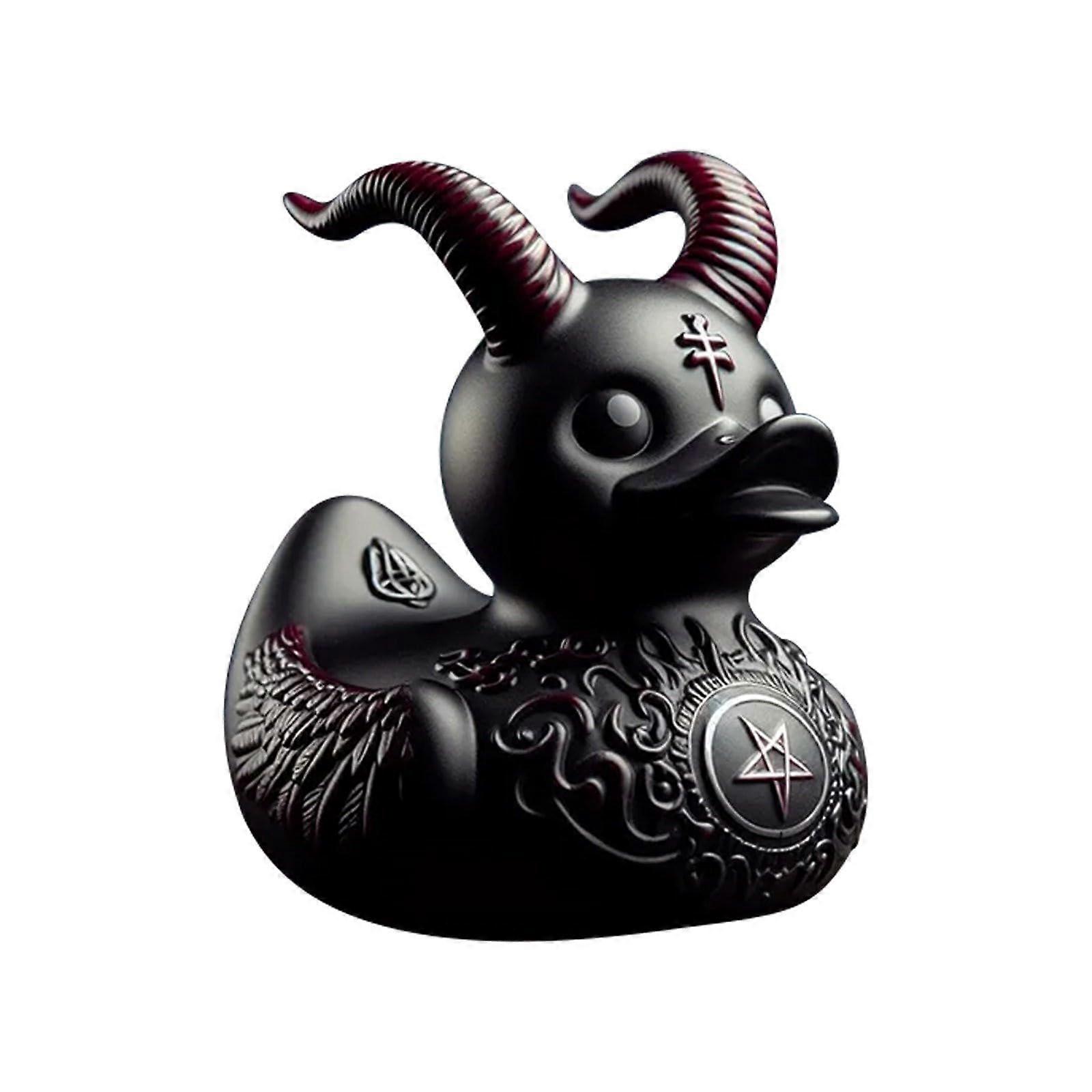 Satanische eend, punk, eend, death rock, eend, dame, valentina, eend, goth meisje