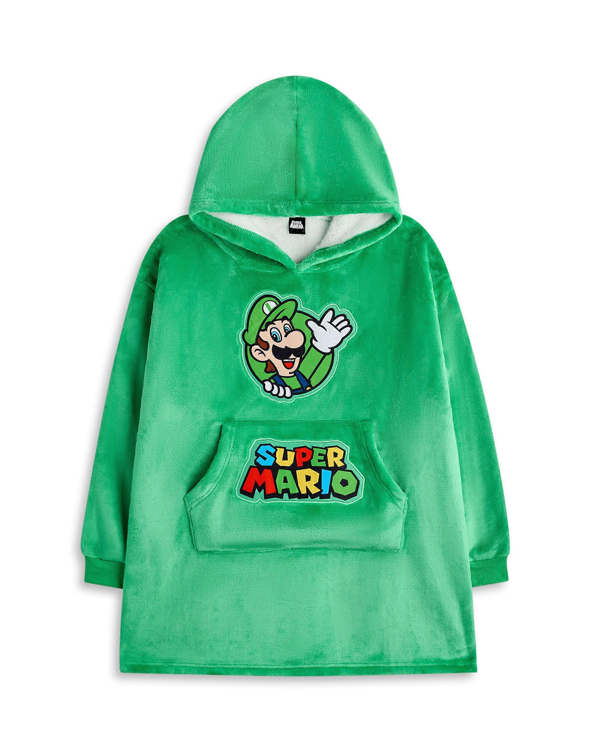Nintendo Garçon Couverture Sweat à capuche Vert Luigi