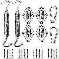 Shade Sail Fixing Kit, Installation Accessories, In 304 Stainless Steel, For Square And Rectangular Shade Sail, Garden, Patio, Yard, Cafe