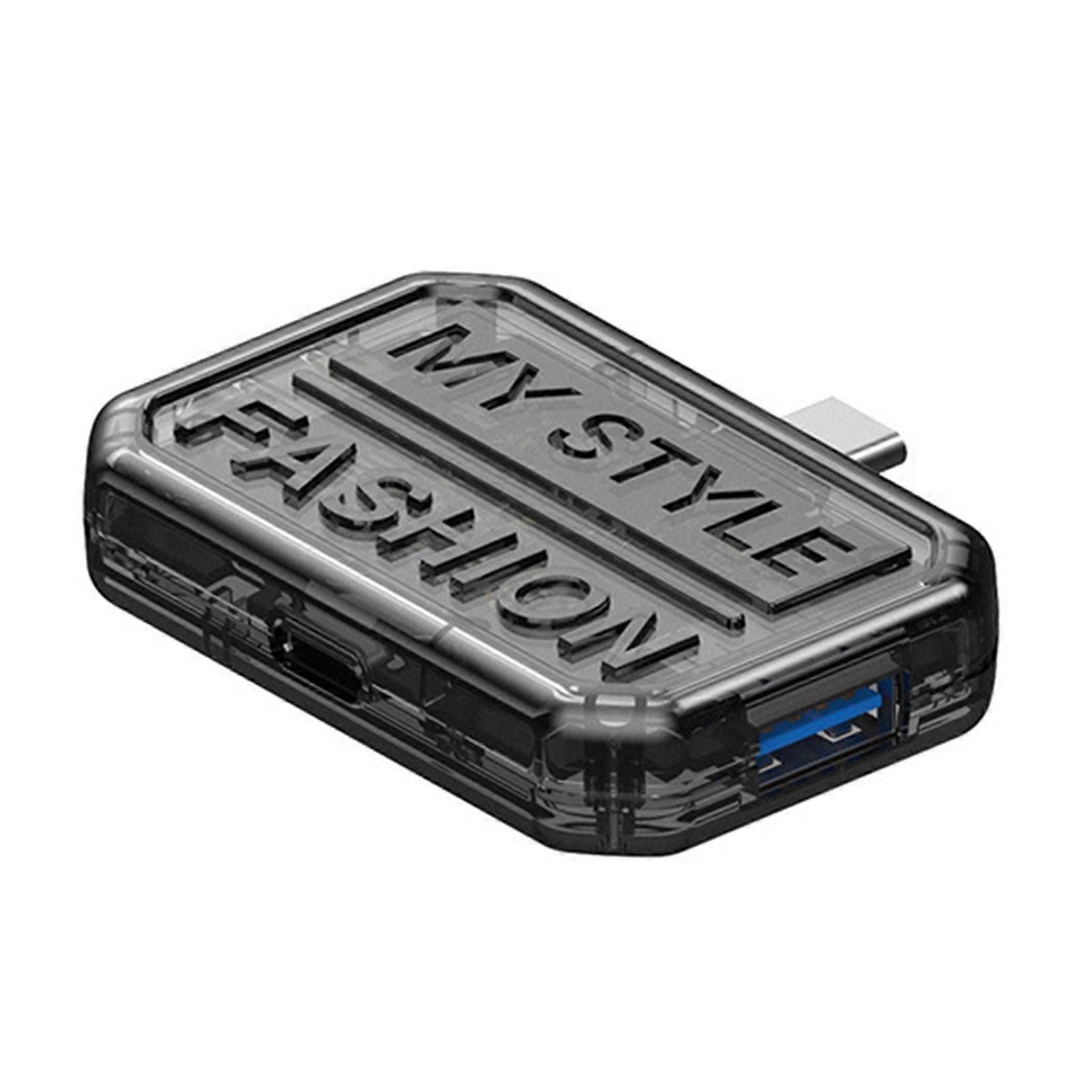 Multifunctional Transparent Type-C Hub 4K HDMI-compatible USB3.0 100W PD 3-in-1 Docking Station 5Gbps High Speed Data Transfer Multi-Port Adapter Lapt