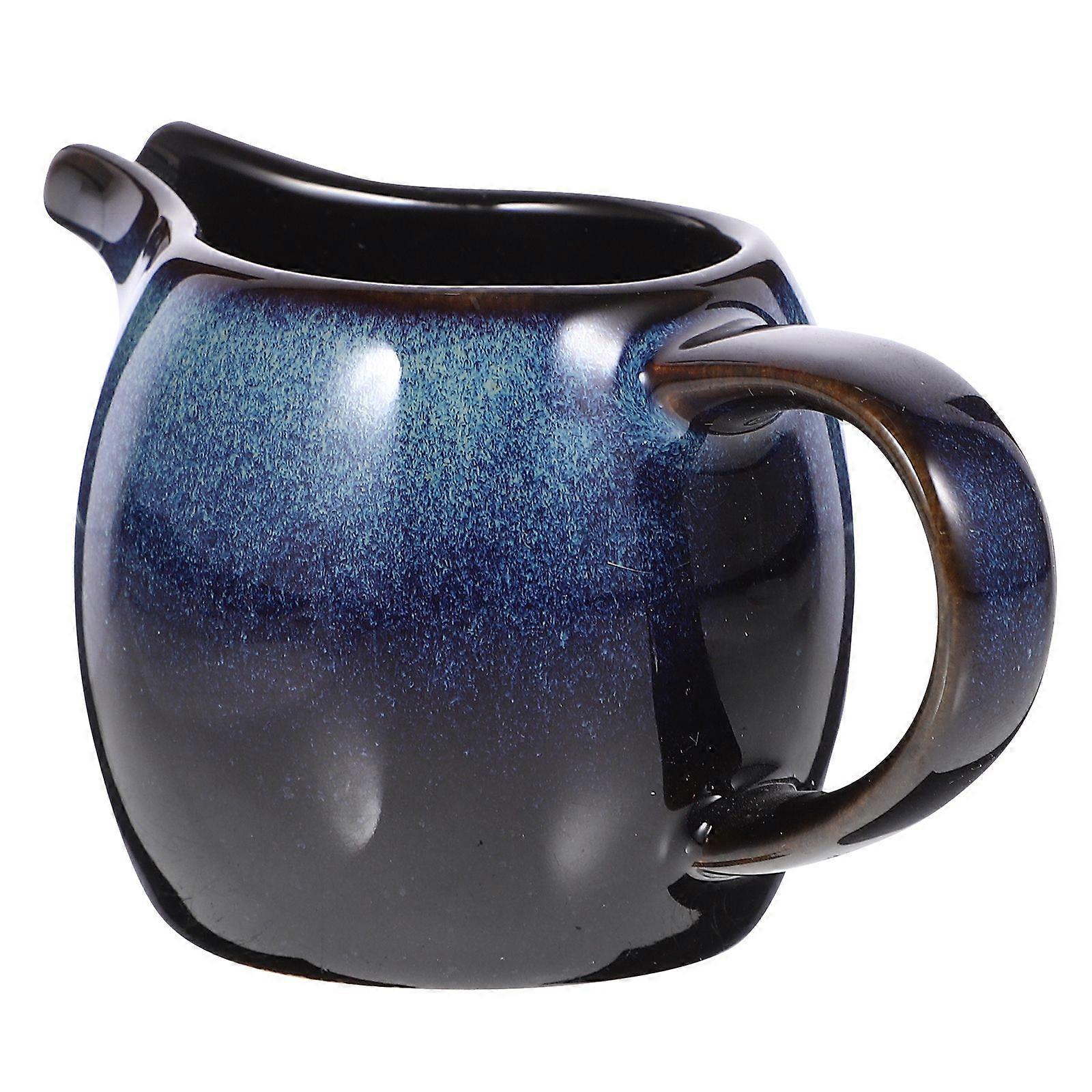 Ceramic Milk Pitcher with Spout and Handle Ceramic Creamer Coffee Milk Cream Pitcher
