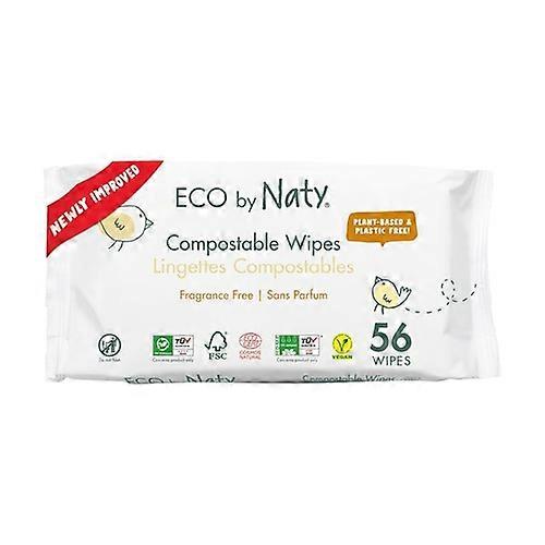 Compostable baby wipes 56 units