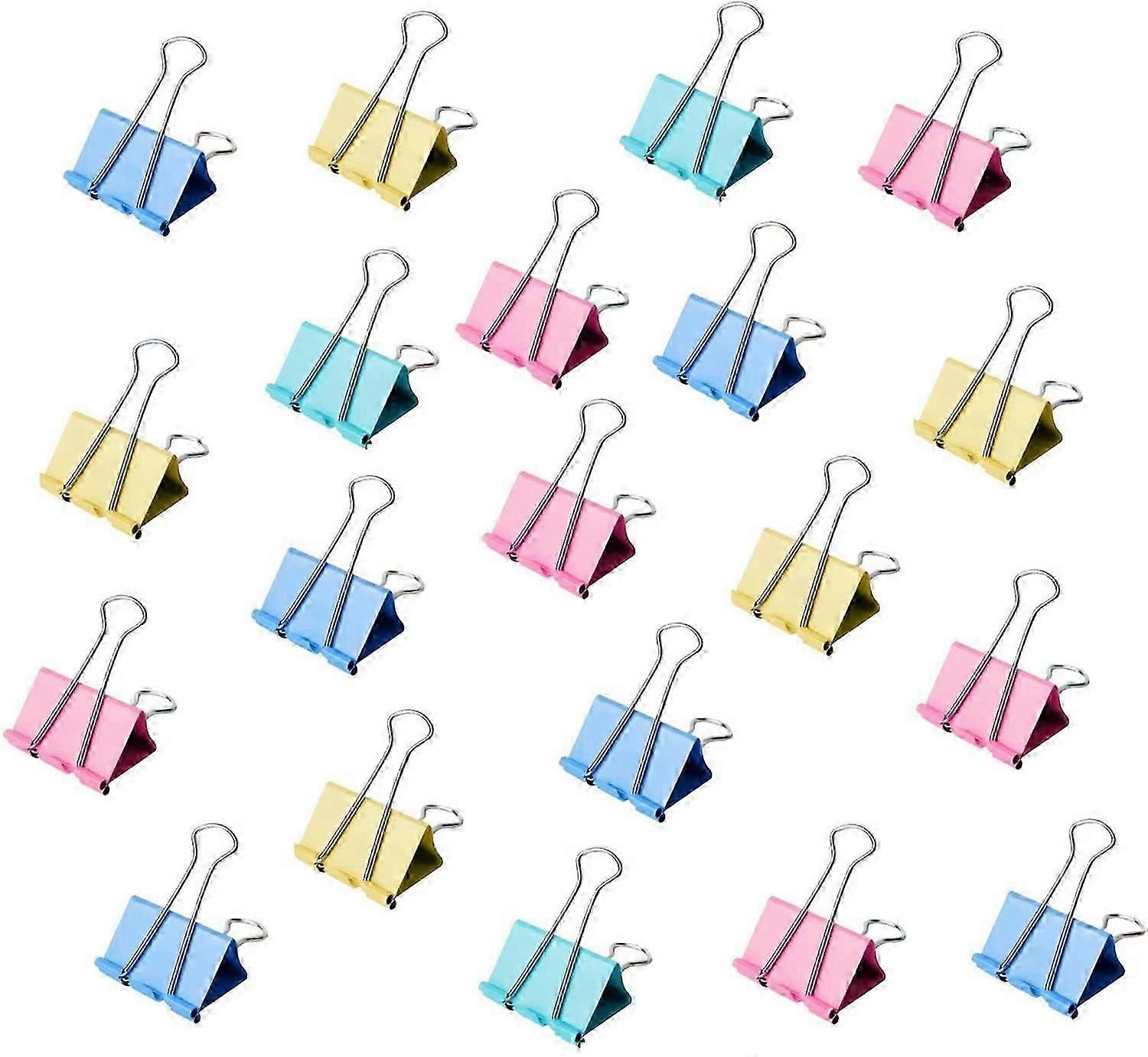 120 Pcs Colored Binder Clips Mini 3/5-Inch for Office