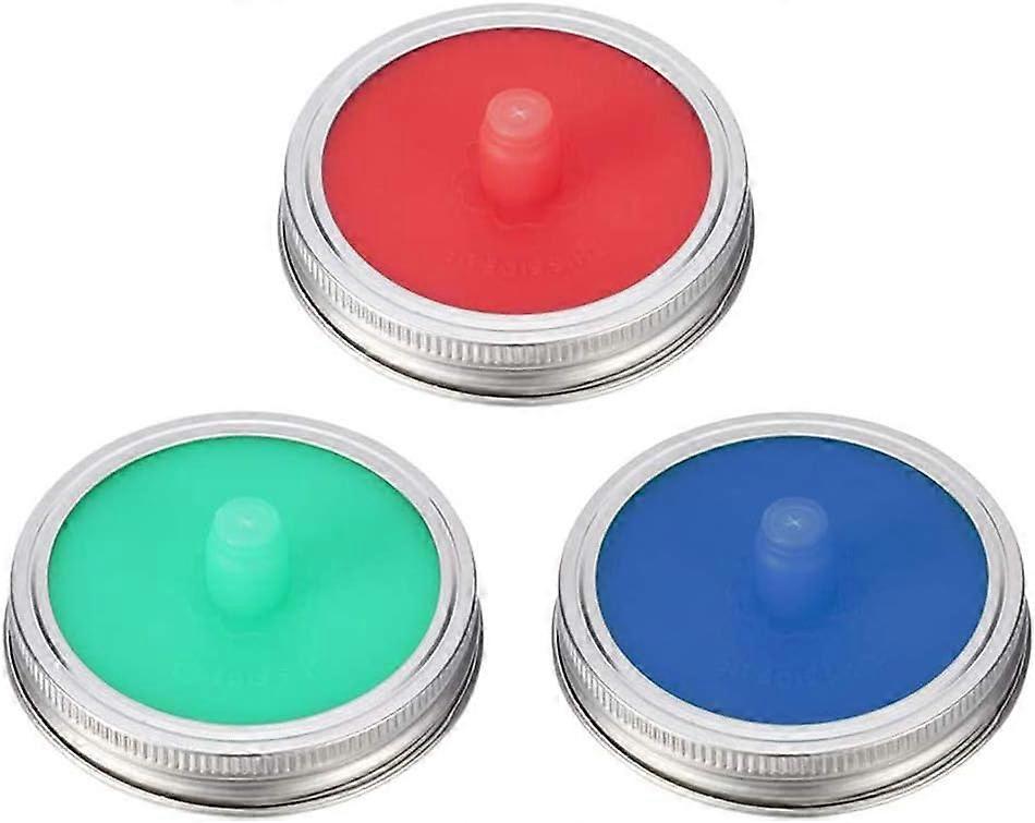 Waterless fermentation lids airlock fermentation lids silicone airlock lids high quality preserving jar lids for wide neck preserving jars pack of 3