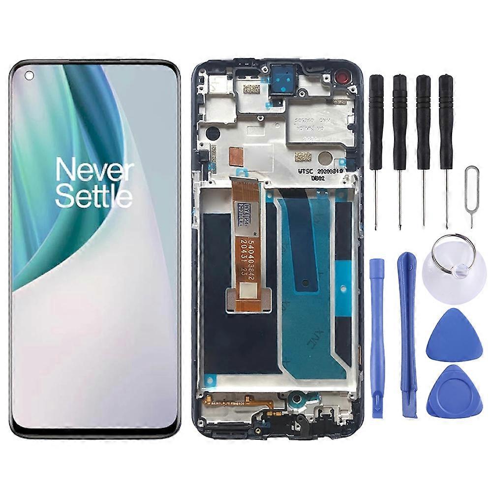 For OnePlus Nord N10 5G BE2029 Digitizer Full Assembly with Frame LCD Screen (Black)