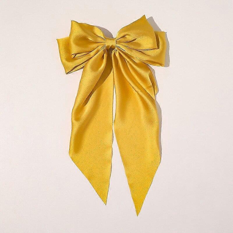 אופנה וינטג' סאטן קשת גדולה סיכת שיער לילדות מתוק אביב קליפ כיסוי ראש כיסוי ראש אביזרי שיער לנשים