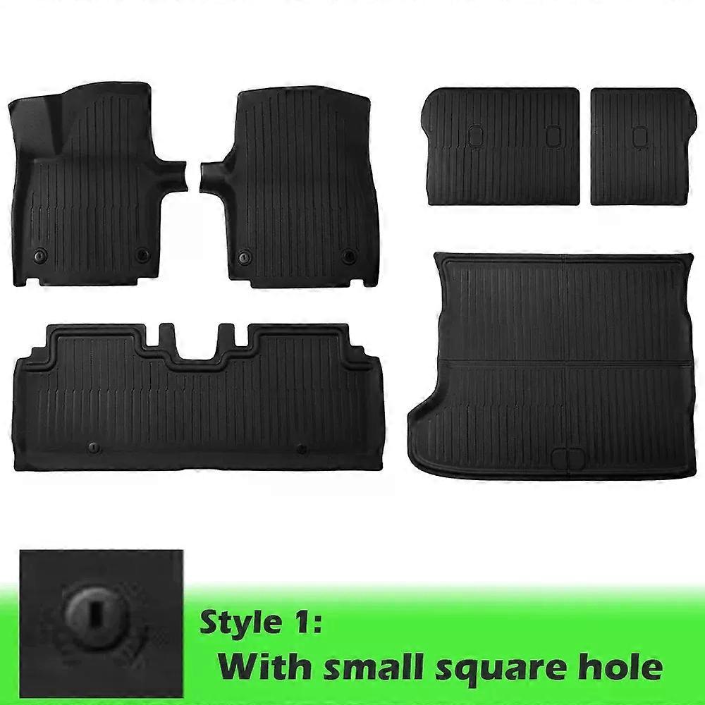 BEVO XPE Floor Mats Custom For KIA EV6 2022 - 2024 2025 All Weather Waterproof Non-Slip Trunk Mat Cargo Liner Rear Backrest Pad