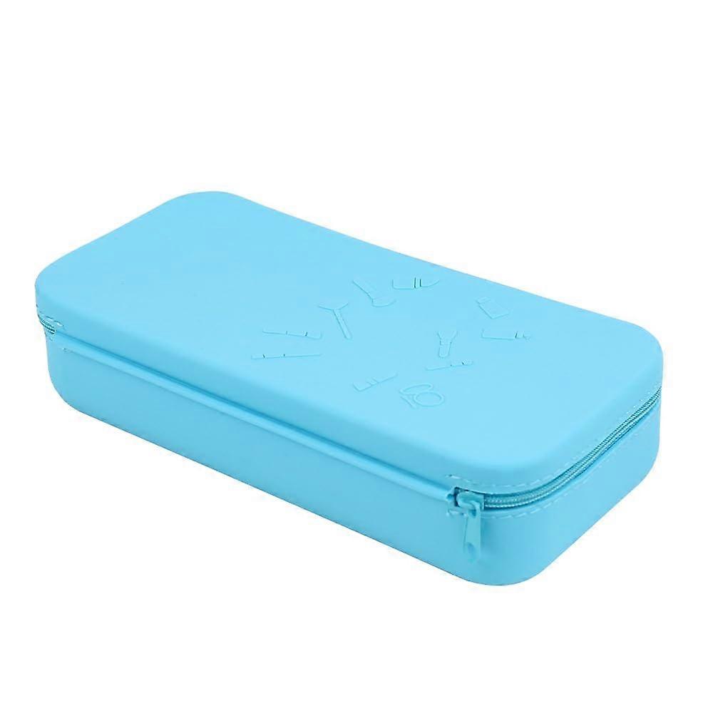 Silicone portable travel makeup bag with zipper