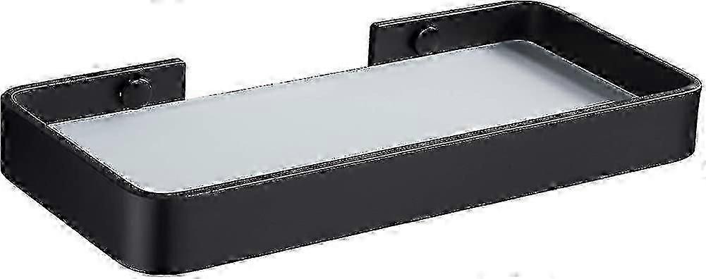 Bathroom Storage Rectangular Tempered Glass Shower Shelf Organizer Shower Storage No Nails