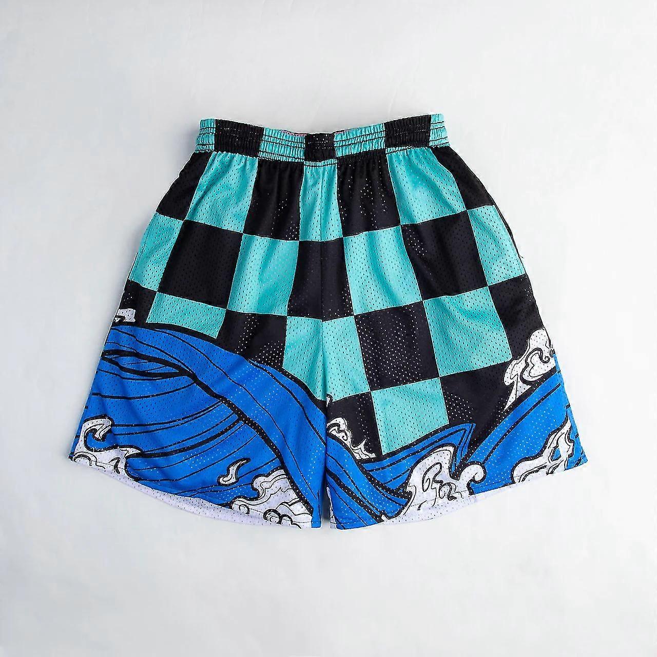 أنيمي السراويل الرجال والنساء شيطان القاتل 3D المطبوعة عارضة السراويل الرياضية تجريب تشغيل السراويل القصيرة شبكة التجفيف السريع الصالة الرياضية Scanties