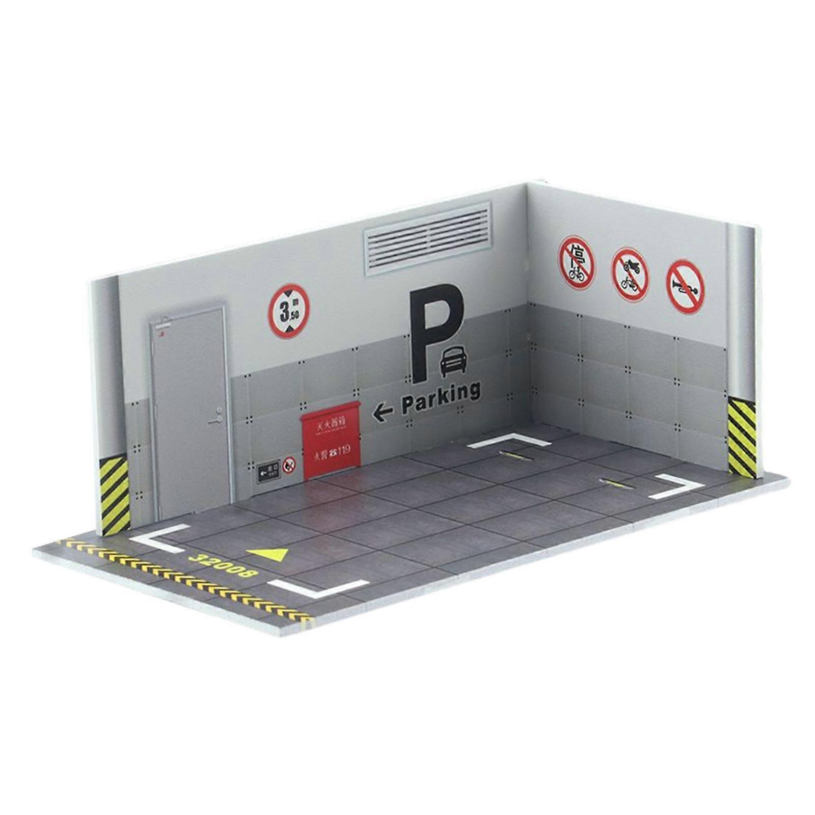 1:32 מוסך רכב Diecast מוסך תת קרקעי PVC לרכב צעצוע רכב Diecast