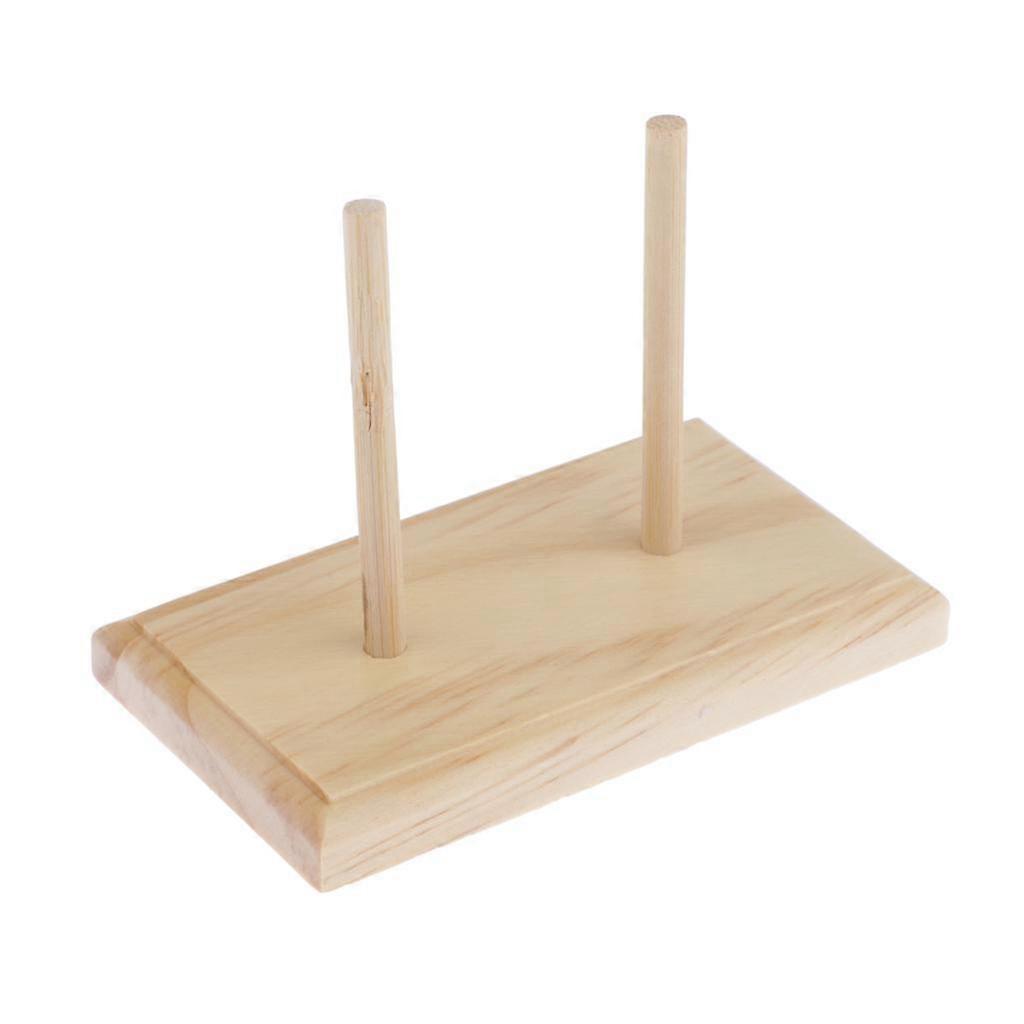 2 Spool Thread Rack Wooden Thread Rack Sewing Embroidery Thread Holder Rack