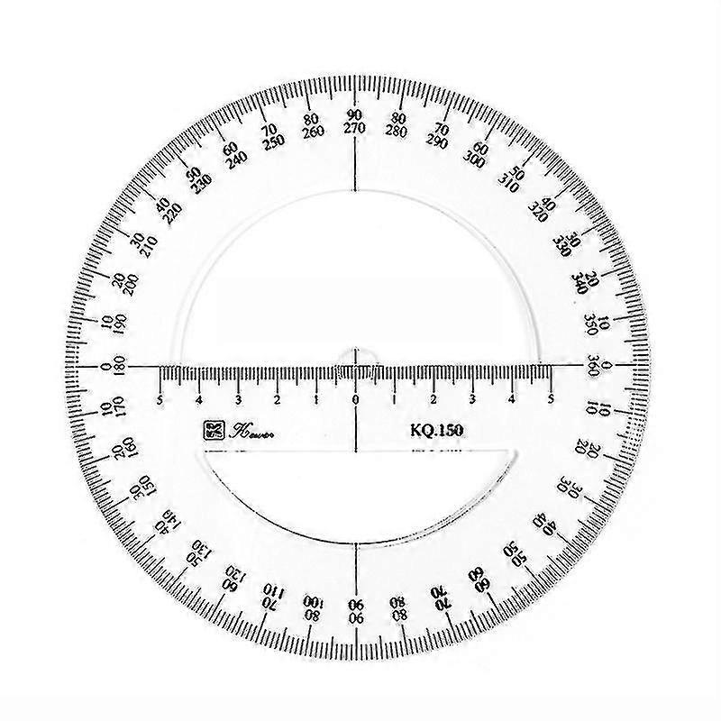 Protractor Math Protractors 180 Des, 6 Inch, Clear, Pack Of 2
