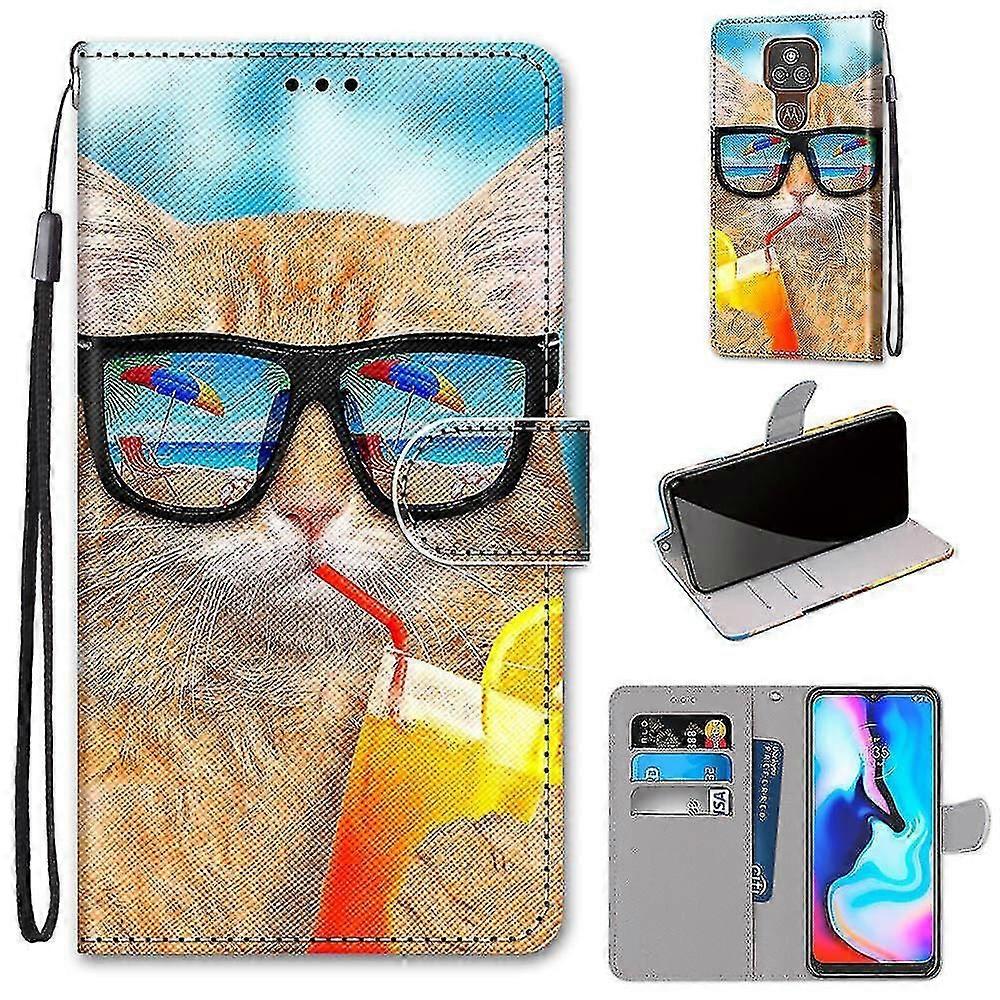 Motorola Moto E7 Plus Cat Drinking Soda Funda móvil