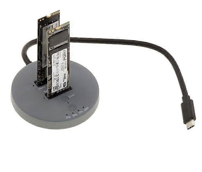 KALEA-INFORMATIQUE Dock for 2 M2 NVMe SSDs USB3.2 Gen2 10GB connection, cloning function