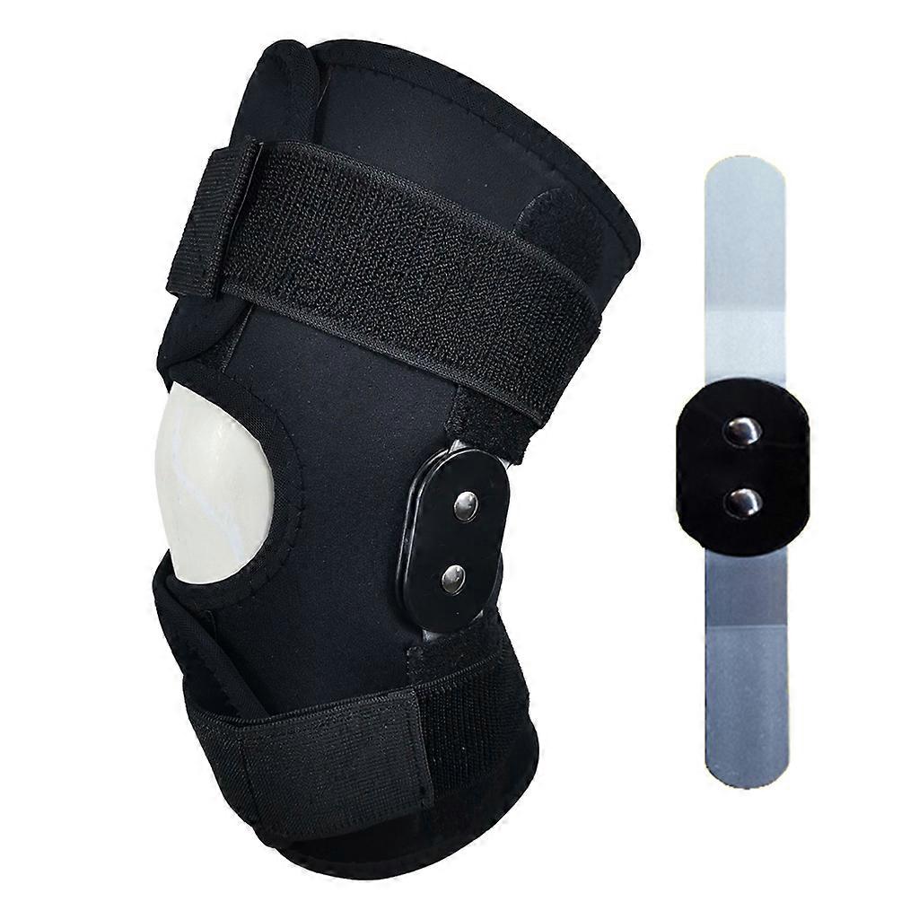 Unisex Knee Brace Compression Sleeve Elastic Knee Wrap Patella Stabilizer with Al Strip Support Hinged Kneepad Protector XL