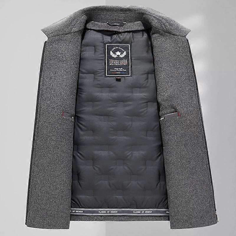 Wool coat jacket Wool coat men's short lapel top