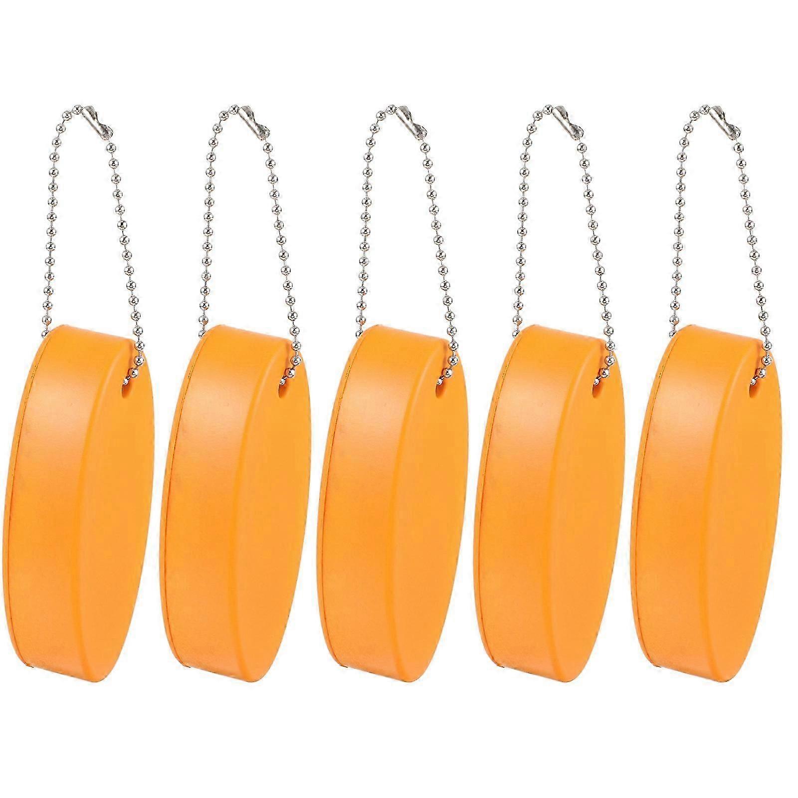 5Pcs Floating Keychain Oval Pendant Keyring Floating Key Ring Floating Key Chain for Kayak Fishing