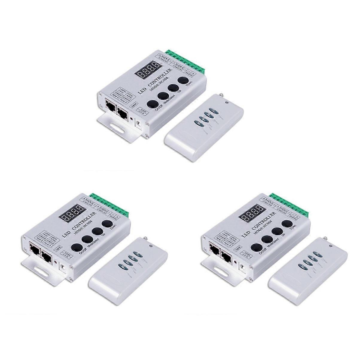 3X HC008 Programmable LED Controller 133 Effect Mode RF Control 2048 LED Pixel for WS2811 WS2812 RG