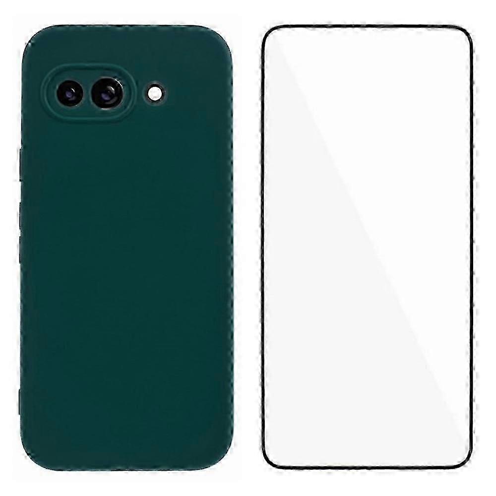 2025 Exquisite WANLONFENG RB2 Series for Google Pixel 9a Case Soft TPU Phone Cover with Screen Protector - Pink