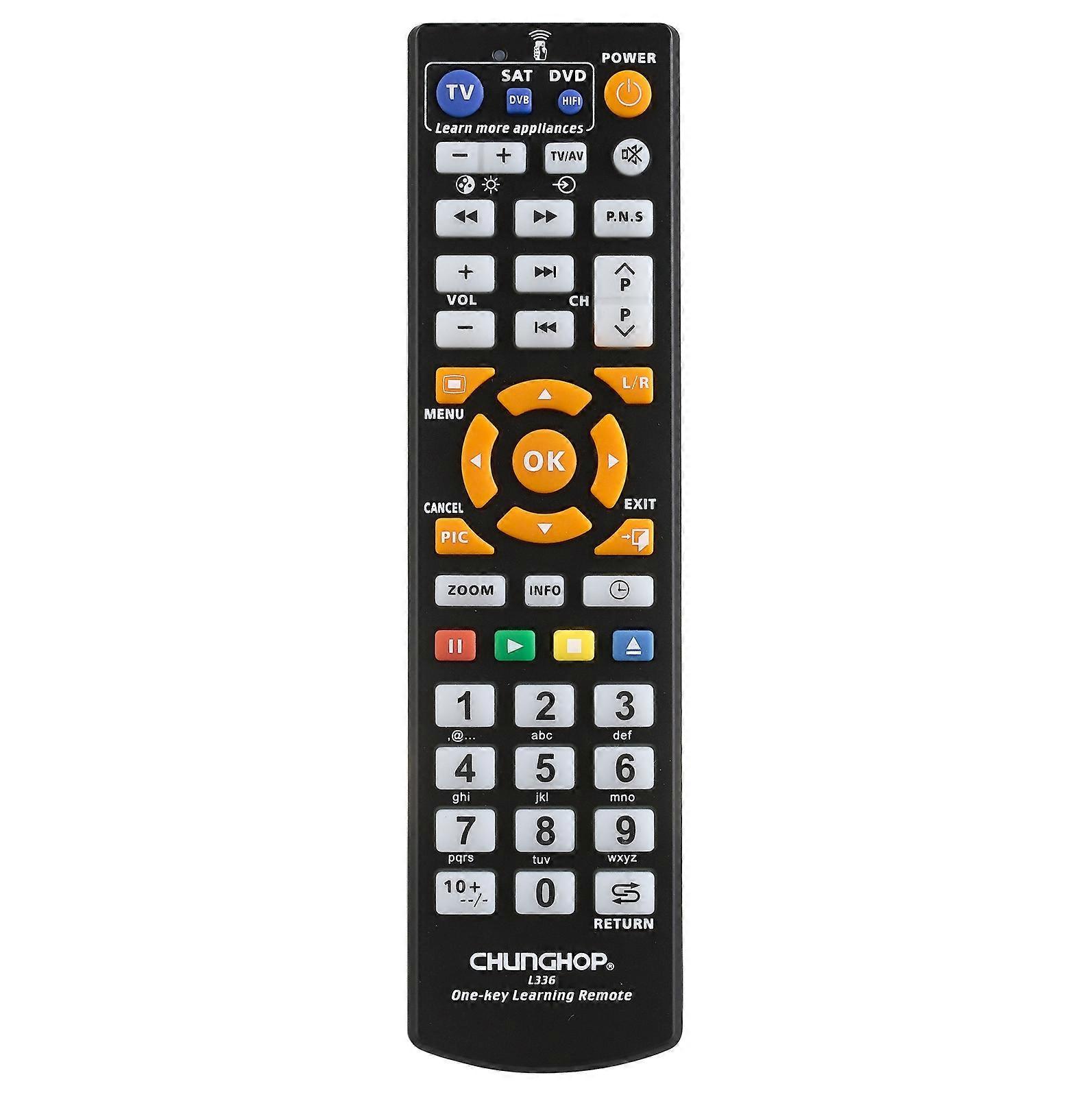 CHUNGHOP L336 Universal Smart Learning Remote Controller for TV / CBL / DVD L336(Black)