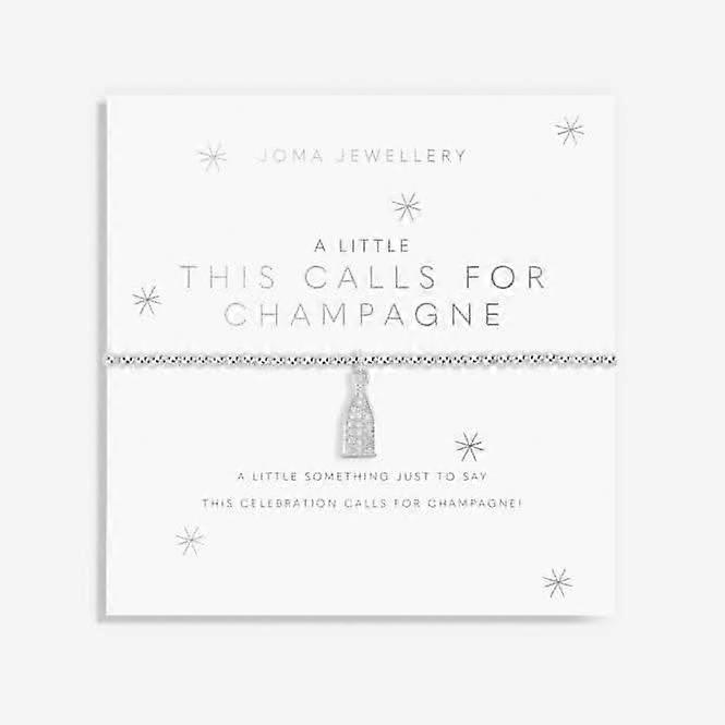 This Calls For Champagne Silver 17.5cm Stretch Bracelet 6073