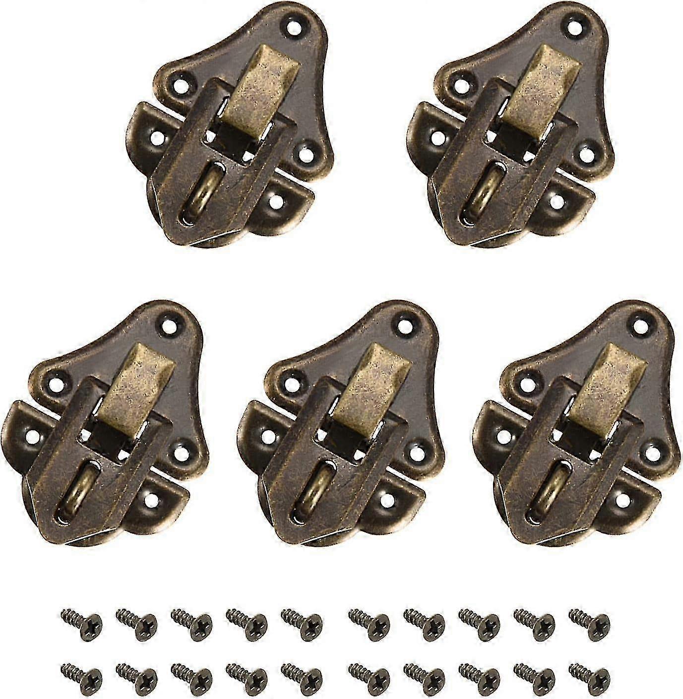 5pcs Bronze Iron Toggle Catch Lock (51mm X 34mm) for Cabinets, Boxes & Suitcases