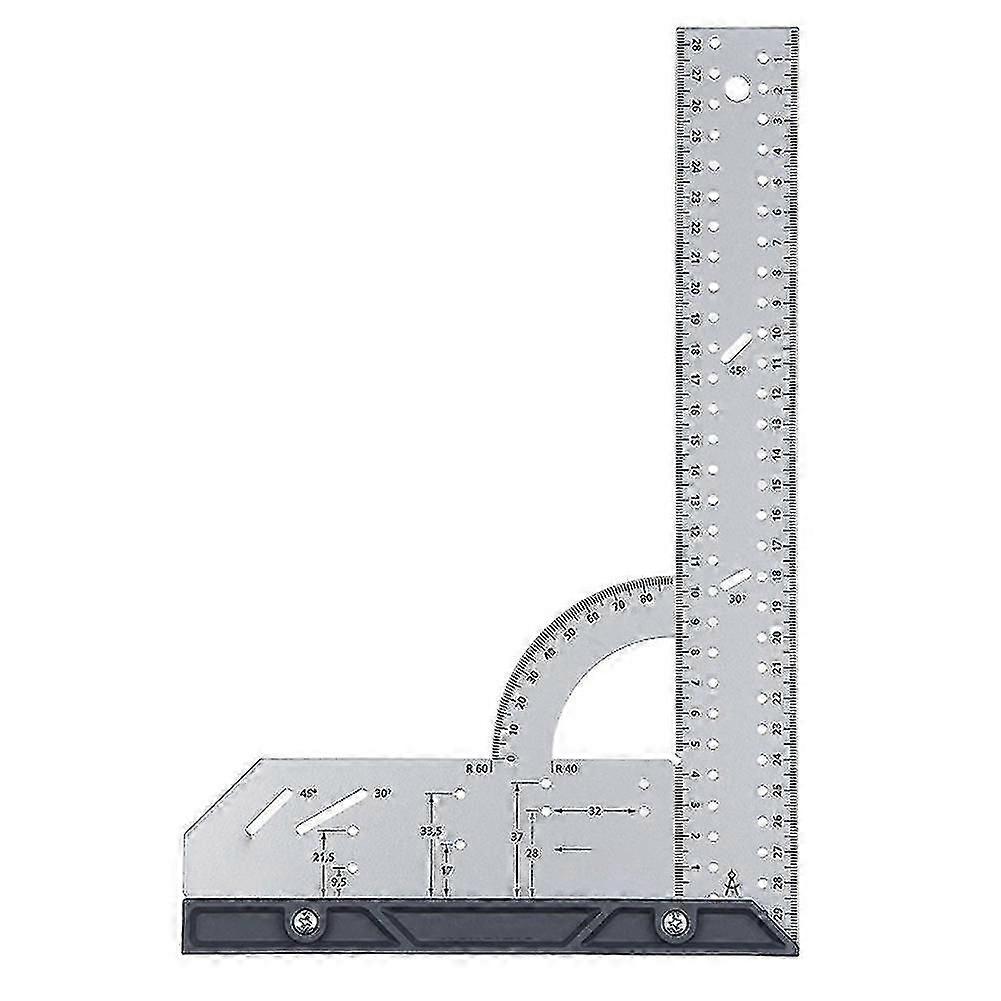 Woodworking Multi-functional Marking Ruler T-shaped Ruler Universal Angle Ruler Hole Ruler