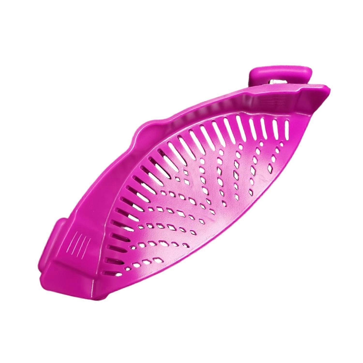 Clip on Sink Strainer Pan Pasta Strainer Silicone Food Strainer Anti-Spill Drain Basket Universal