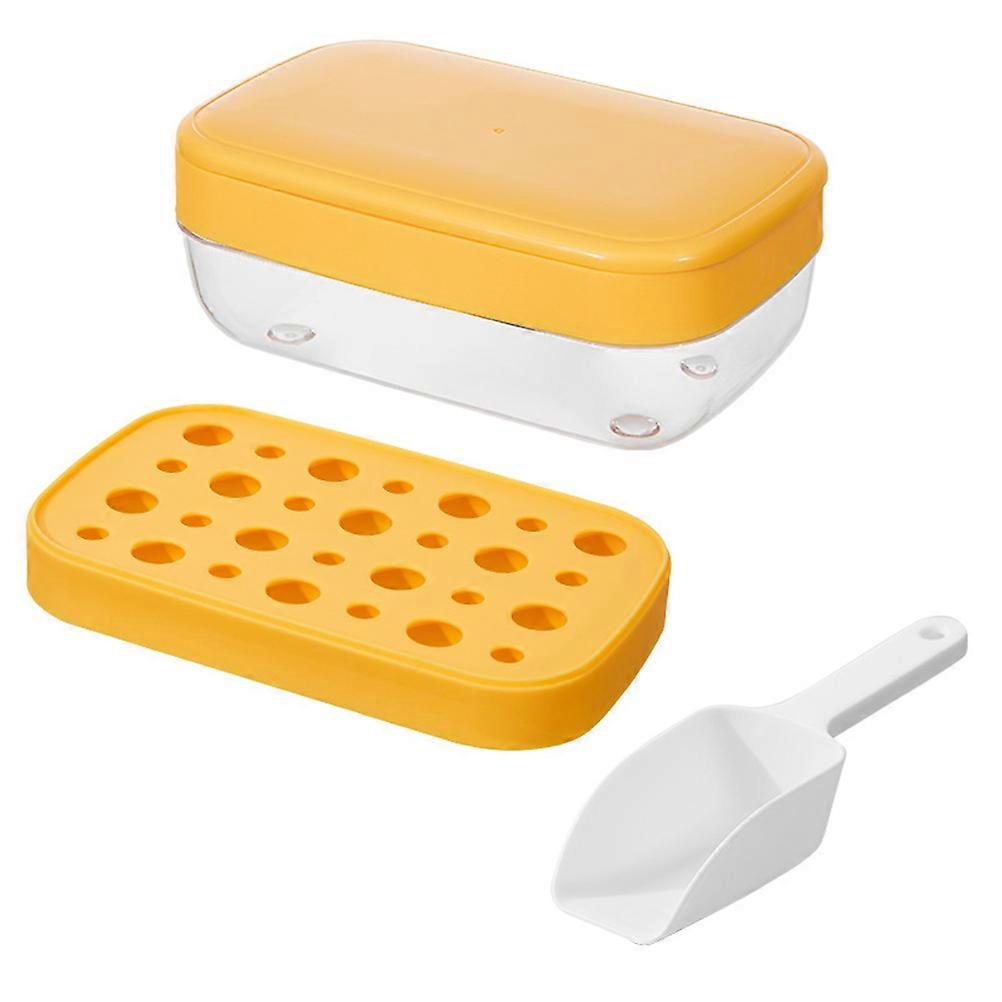 Ice Cube Tray with Lid Household Maker Food Grade Ice Cube Molds for Cocktail Whiskey Chilled Drinks