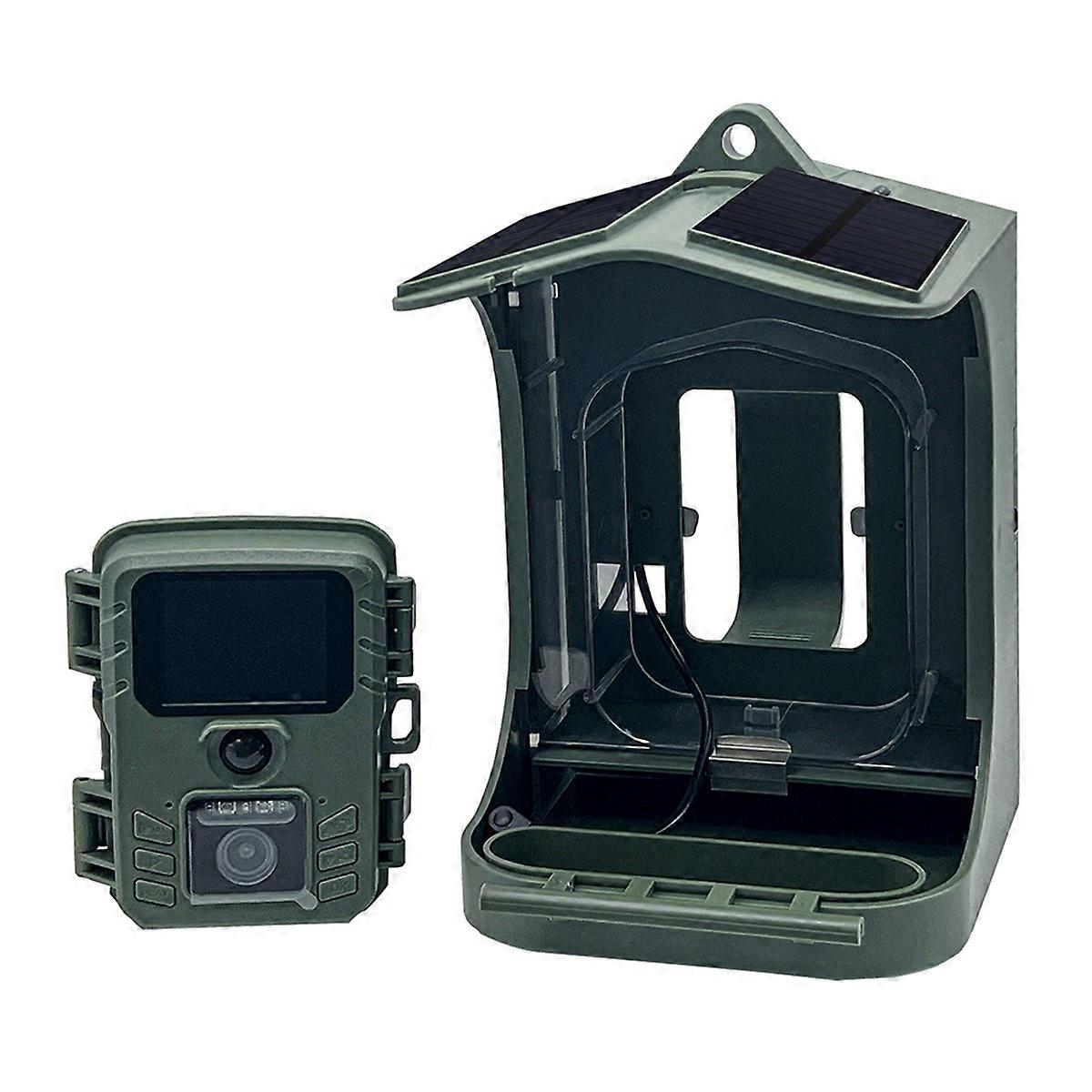 Smart Bird Feeder Camera with Solar Panel 1080P WIFI HD Bird Watching Camera Auto Birds Video Recor