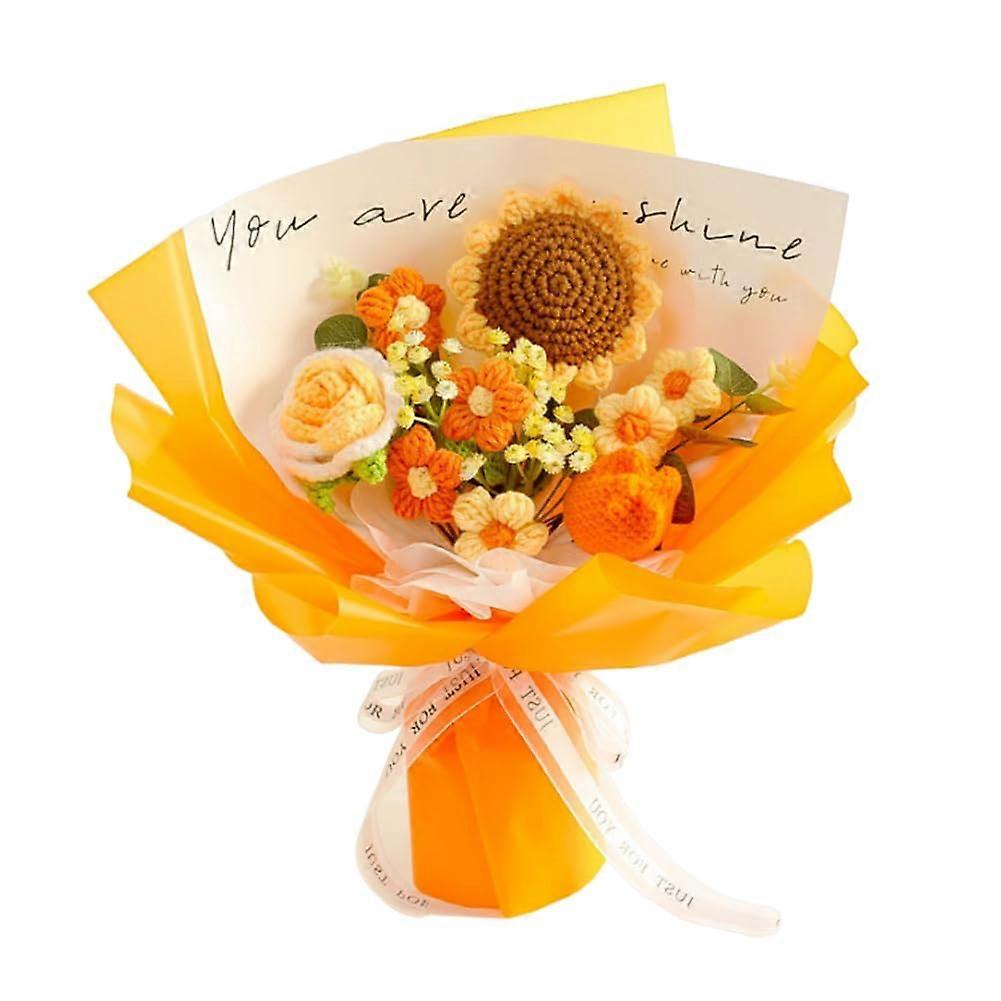 Handmade Artificial Flower Knitted Bouquet for Festival Wedding