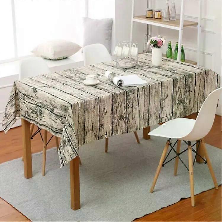 Tablecloth-Imitation Bark Design,Cotton Linen,100x140cm,