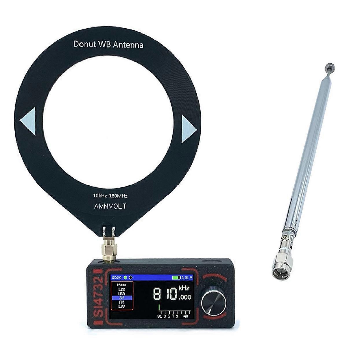 Upgrade 0.5-108 MHz Mini SI4732 Full-Band Radio Receiver Supports FM AM and SSB Built-in Headphone A