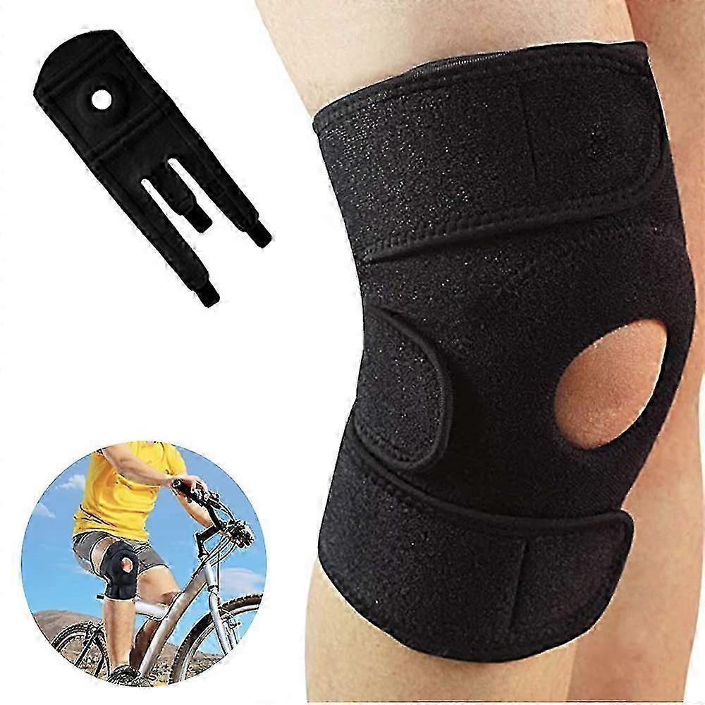 Ginocchiera Stabilizzatore rotula aperta Supporto per ginocchia in neoprene compatibile con uomini donne che corrono a basket
