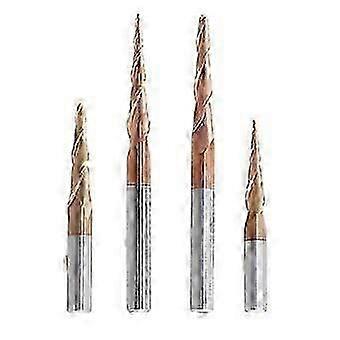 4PCS Carbide Spiral Tapered Ball Nose End Mill 6mm Shank Router Bit Woodworking CNC Carving Bits Wood Milling Cutter