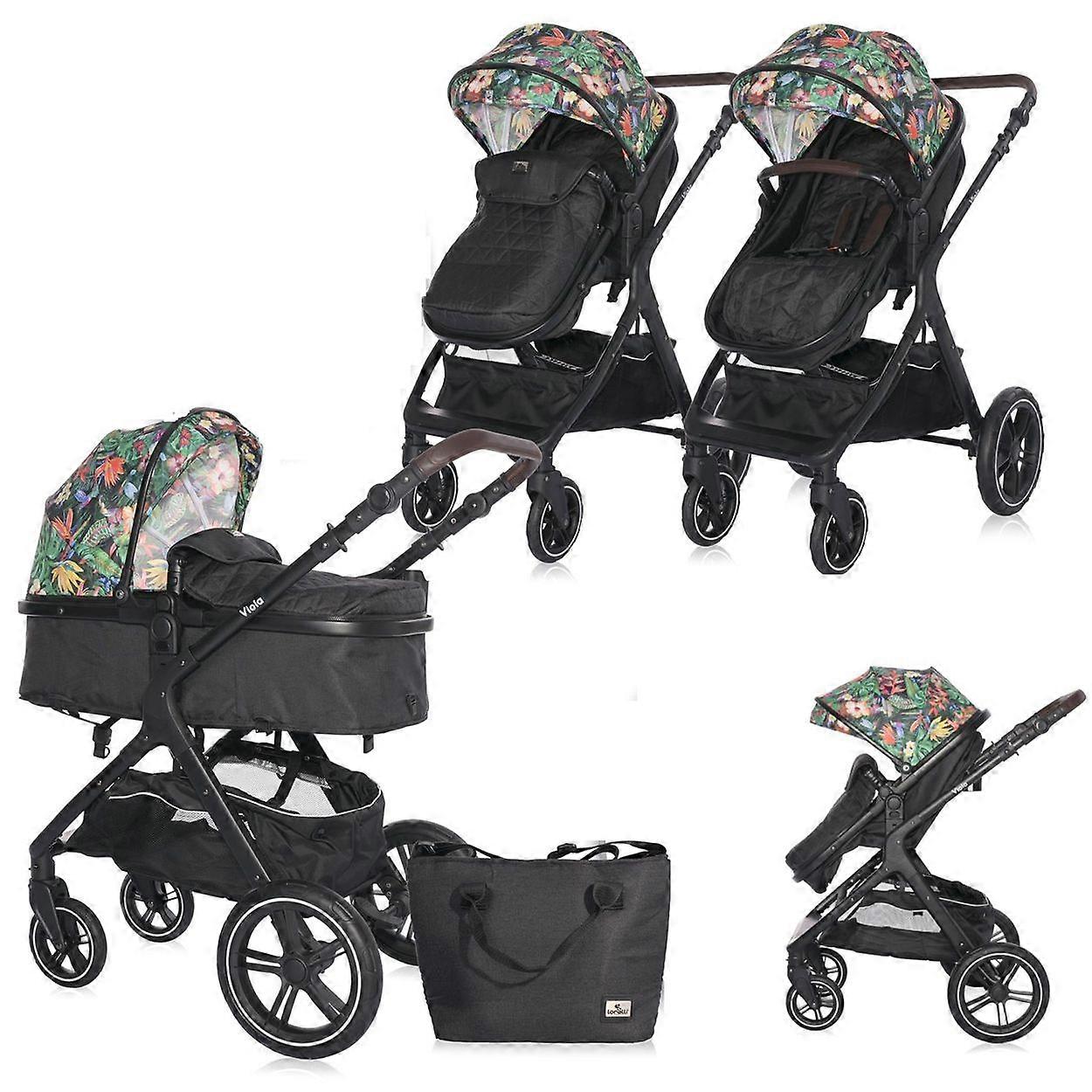 Lorelli carrinho combinado 2 em 1 viola até 22 kg, saco de fralda de assento esportivo conversível