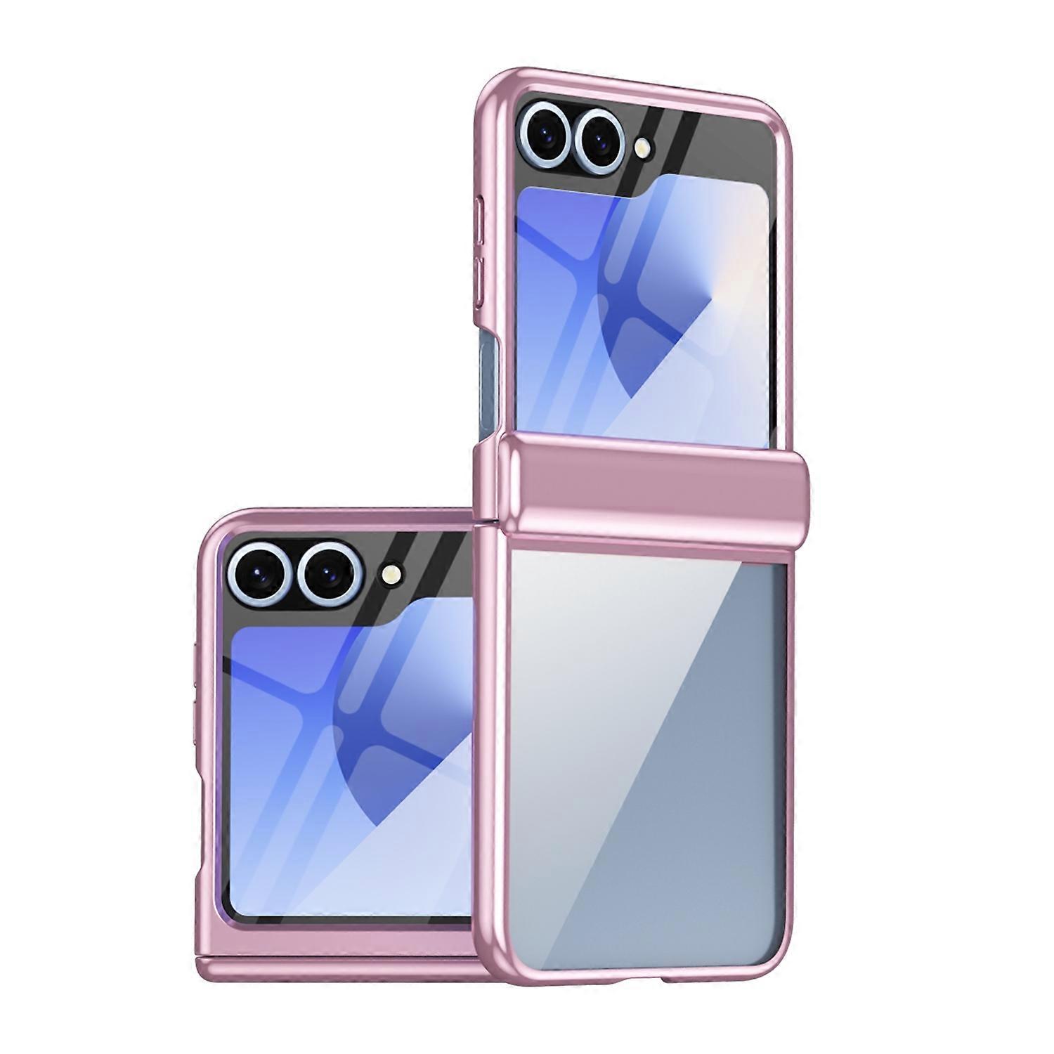 Plating Transparent Folding Hinged Phone Case