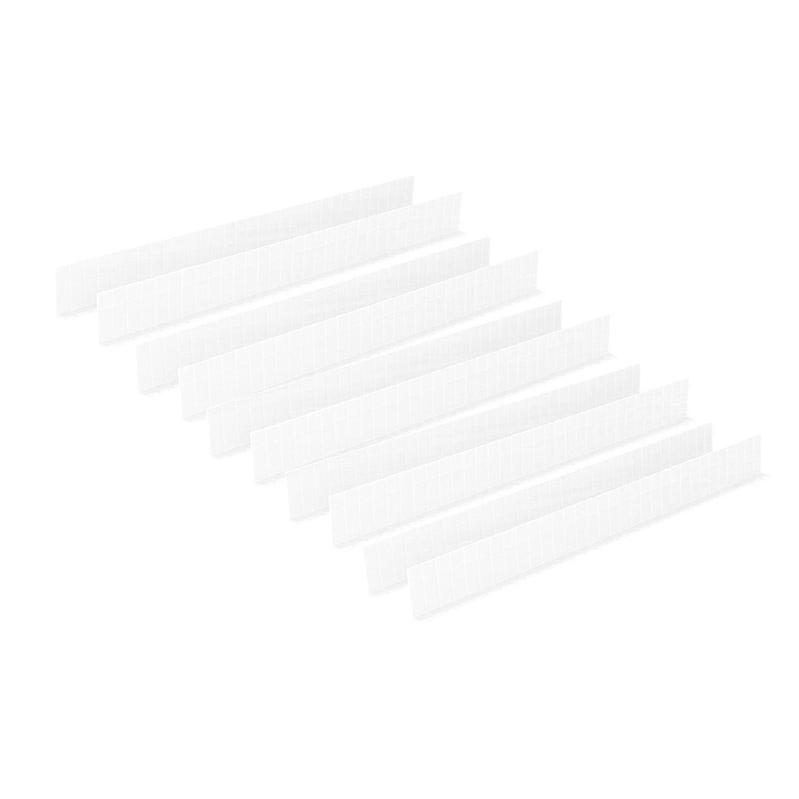 10 Adjustable & Cuttable Drawer Organizer Dividers for Mirror Cabinets, Easy Installation Storage Baffles Set of 10